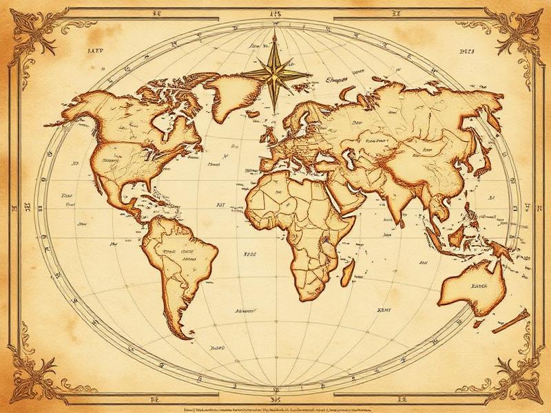 Illuminated manuscript world map